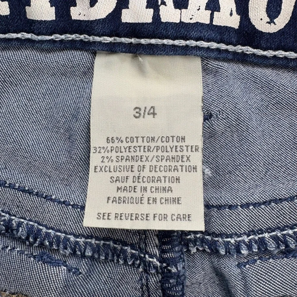 Hydraulic Denim Shorts Womens 4 Blue Lola Curvy Contrast Stitch Y2K Low Rise